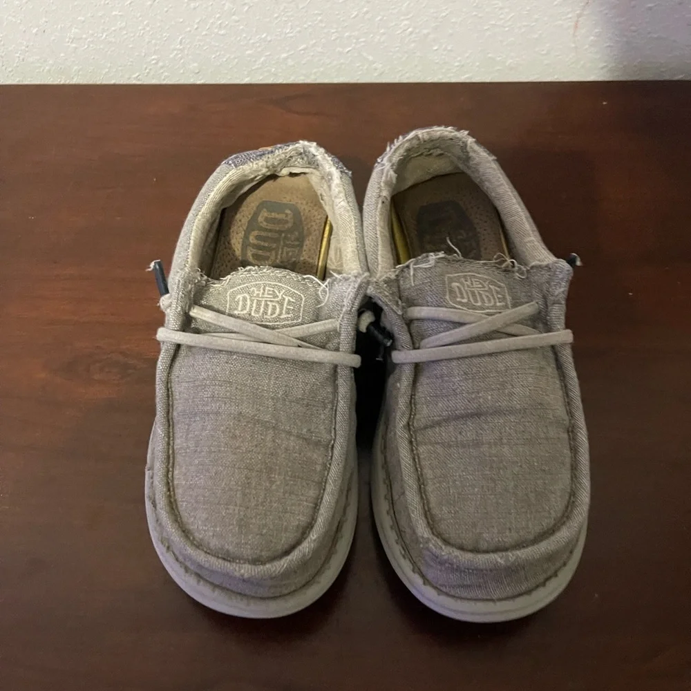 Hey Dude Kids Casual Gray Shoes Used. No box.